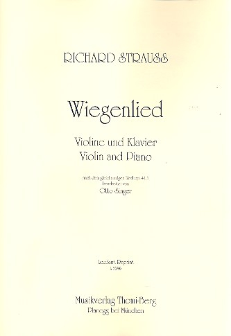 Wiegenlied op.41,1 für Violine und Klavier