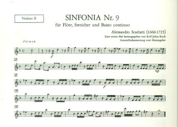 Sinfonia g-Moll Nr.9 für Flöte, Streicher und Bc