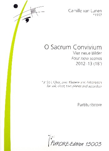 O sacrum convivium für Soli, gem Chor, 2 Klaviere und Akkordeon