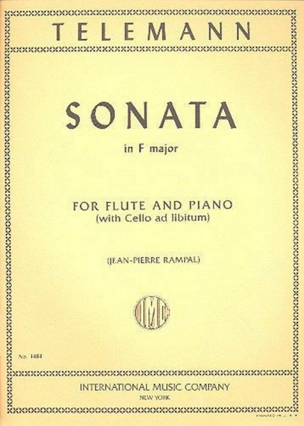 Sonata F major for flute and piano (vc ad lib.)