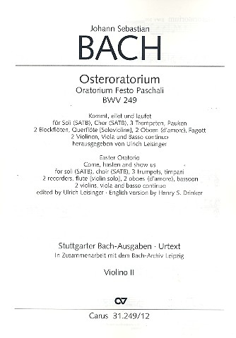 Osteroratorium BWV249 für Soli, Chor und Orchester