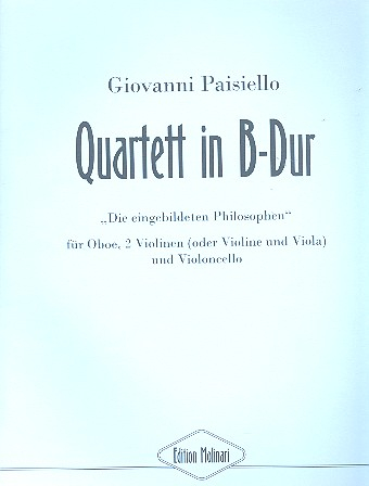 Quartett B-Dur für Oboe, 2 Violinen (Violine und Viola) und Violoncello