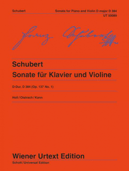 Sonate D-Dur op.137,1 D384 für Violine und Klavier