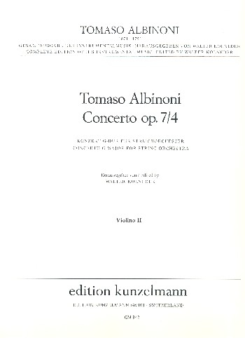 Concerto a cinque G-Dur op.7,4 für Streichorchester