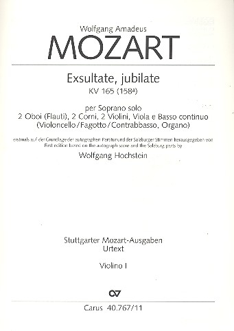 Exsultate jubilate KV165 (KV158a) für Sopran und Orchester