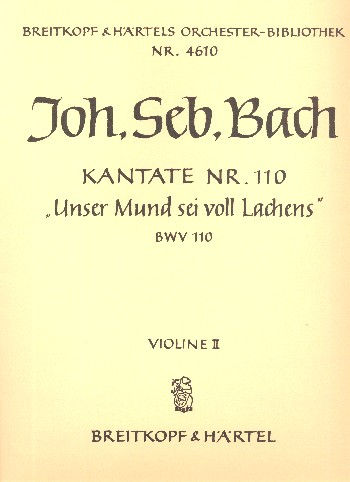 Unser Mund sei voll Lachens Kantate Nr.110 BWV110