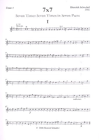 7 x 7 for recorder ensemble (SSAATTB (Cb ad lib))