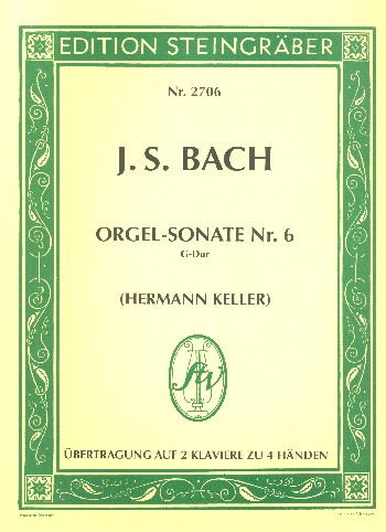 Sonate G-Dur Nr.6 BWV530 für Orgel für 2 Klaviere