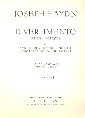 Divertimento D-Dur Hob.II:22 für 2 Hörner, 2 Violinen, Viola und Violoncello (Kontrabass ad lib)