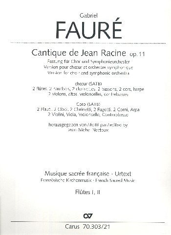 Cantique de Jean Racine op.11 für gem Chor und Orchester