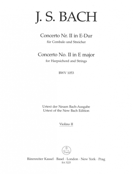 Konzert E-Dur Nr.2 BWV1053 für Cembalo und Streicher