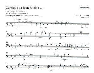 Cantique de Jean Racine op.11 für gem Chor, Streichorchester und Orgel