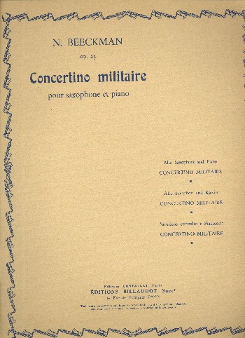 Concertino militaire op.23 pour saxophone alto et piano