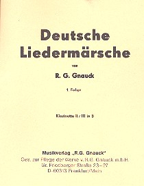 Deutsche Liedermärsche Band 1: für Blasorchester