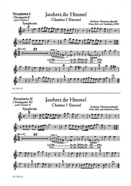 Jauchzet ihr Himmel für gem Chor (SSATB) und Orchester