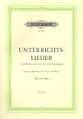 Unterrichtslieder für Alt (Bass)und Klavier (dt)