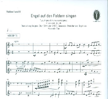 Engel auf den Feldern singen für gem Chor (SAM/SATB), Gemeinde, Streicher und Orgel