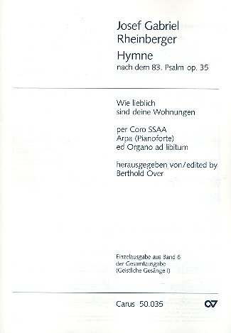 Wie lieblich sind deine Wohnungen op.35 für Frauenchor, Harfe (Klavier)