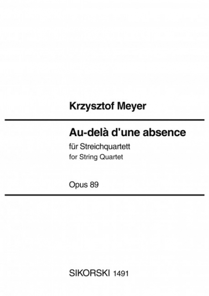 Au-delà d&#039;une abscence op.89 für Streichquartett