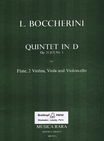 Quintett D-Dur Nr.1 op.21,1 für Flöte und Streichquartett