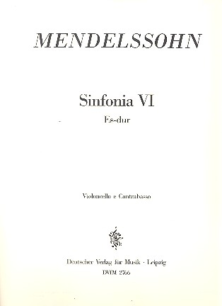 Sinfonia Es-Dur Nr.6 für Streichorchester