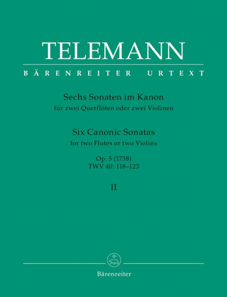 6 Sonaten im Kanon op.5 Band 2 (Nr.4-6) für 2 Flöten