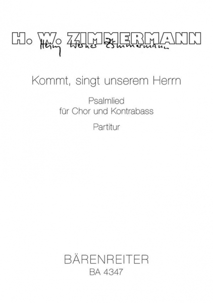 Kommt singt unserem Herrn für Chor und Kontrabass