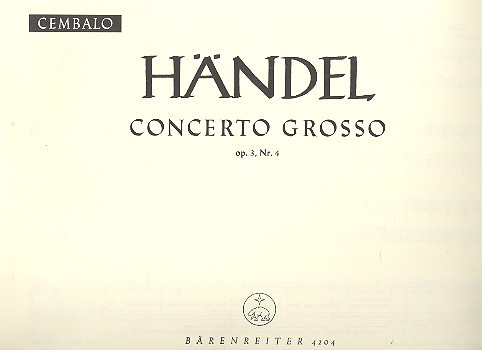 Concerto grosso F-Dur op.3,4 HWV315 für Orchester