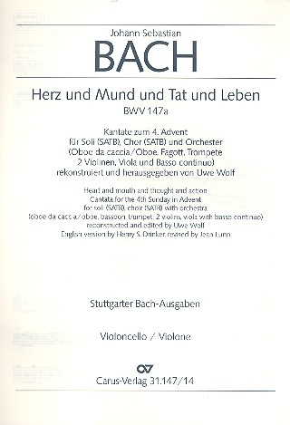 Herz und Mund und Tat und Leben Kantate Nr.147 BWV147a