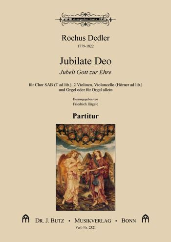 Jubilate Deo für gem Chor (SAM), 2 Violinen, Violoncello und Orgel (2 Hörner ad lib