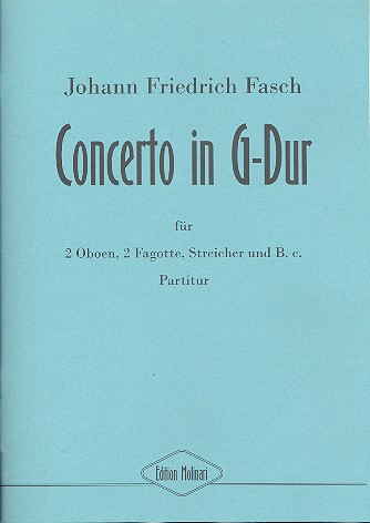 Konzert G-Dur für 2 Oboen, 2 Fagotte, Streicher und Bc