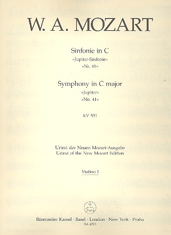 Sinfonie C-Dur KV551 für Orchester