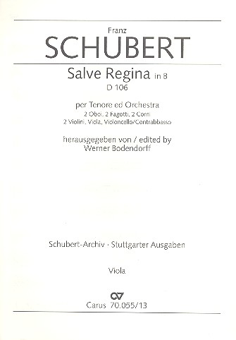 Salve Regina D106 für Tenor und Orchester