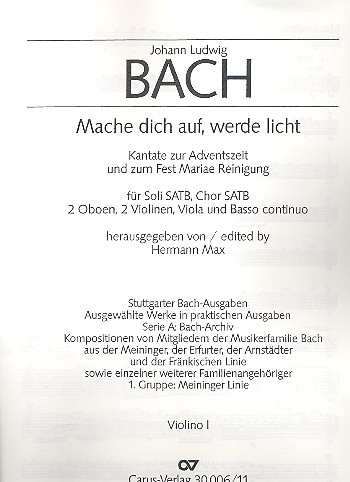 Mache dich auf werde licht für Soli, gem Chor und Instrumente