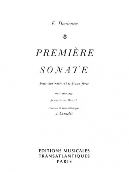 Sonate no.1 pour clarinette et piano