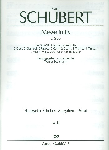 Messe Es-Dur D950 für Soli, Chor und Orchester