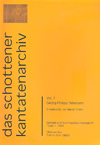 O mein Gott vor den ich trete TWV1:1205 für Soli, gem Chor, 2 Violinen, Viola und Bc