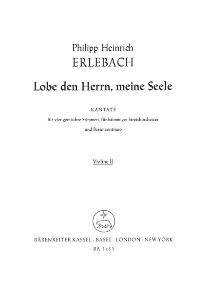 Lobe den Herrn meine Seele für gem Chor, Streichorchester und Bc