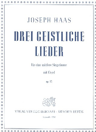 3 geistliche Lieder op.13 für Gesang (mittel) und Orgel