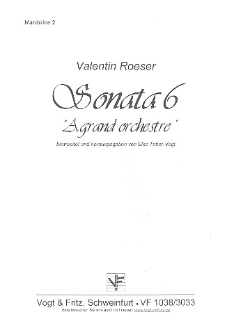 Sonata Nr.6 A grand orchestre für Zupforchester