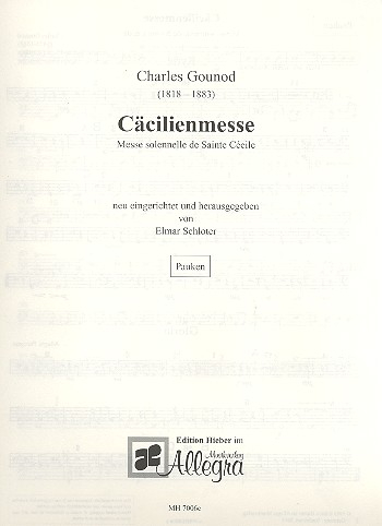 Cäcilienmesse für Soli, gem Chor und Orchester