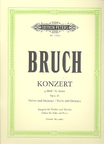 Konzert g-Moll op.26 für Violine und Orchester für Violine und Klavier