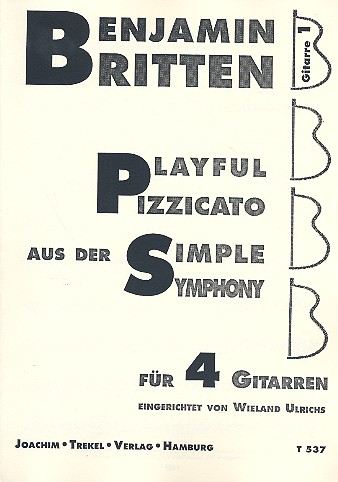 Playful Pizzicato aus der Simple Symphony für 4 Gitarren