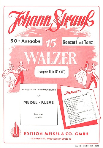 15 Walzer von Strauß für Orchester