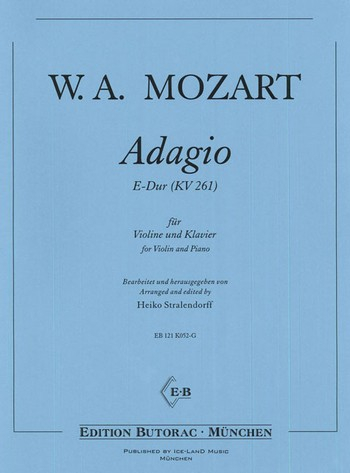 Adagio E-Dur KV261 für Violine und Klavier