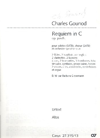 Requiem C-Dur op.posth. für Soli, gem Chor und Orchester