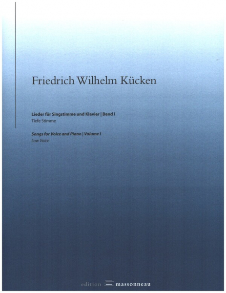 Lieder Band 1 für tiefe Singstimme und Klavier