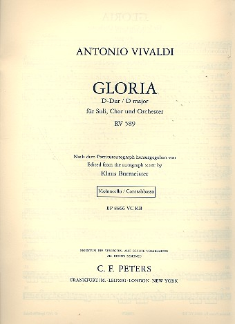 Gloria D-Dur RV589 für Soli, gem Chor und Orchester