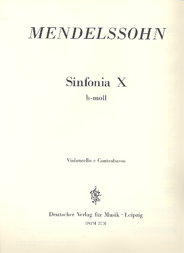 Sinfonia h-Moll Nr.10 für Streichorchester