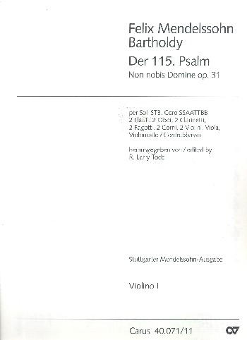 Psalm 115 op.31 für Soli, gem Chor und Orchester